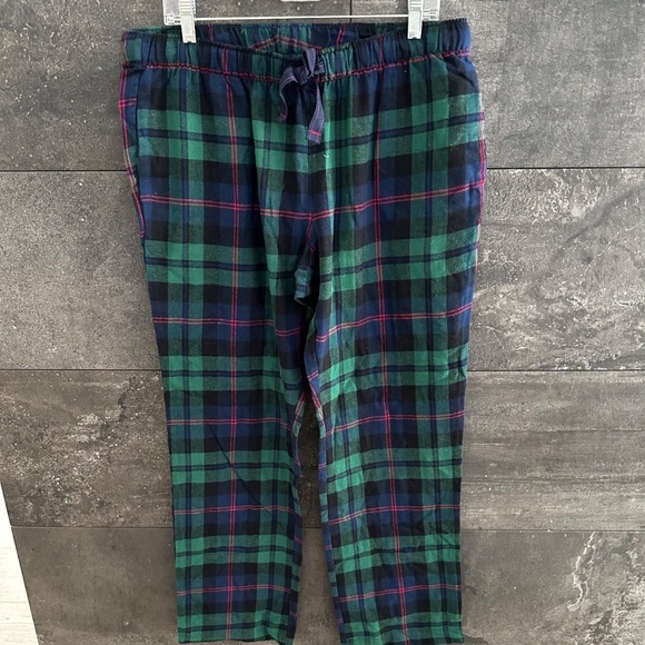 Old Navy Flannel Plaid Women's Pajama Pants Navy Size L NWT - Picture 1 of 6